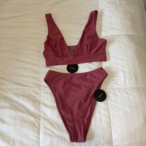 High waisted bikini set